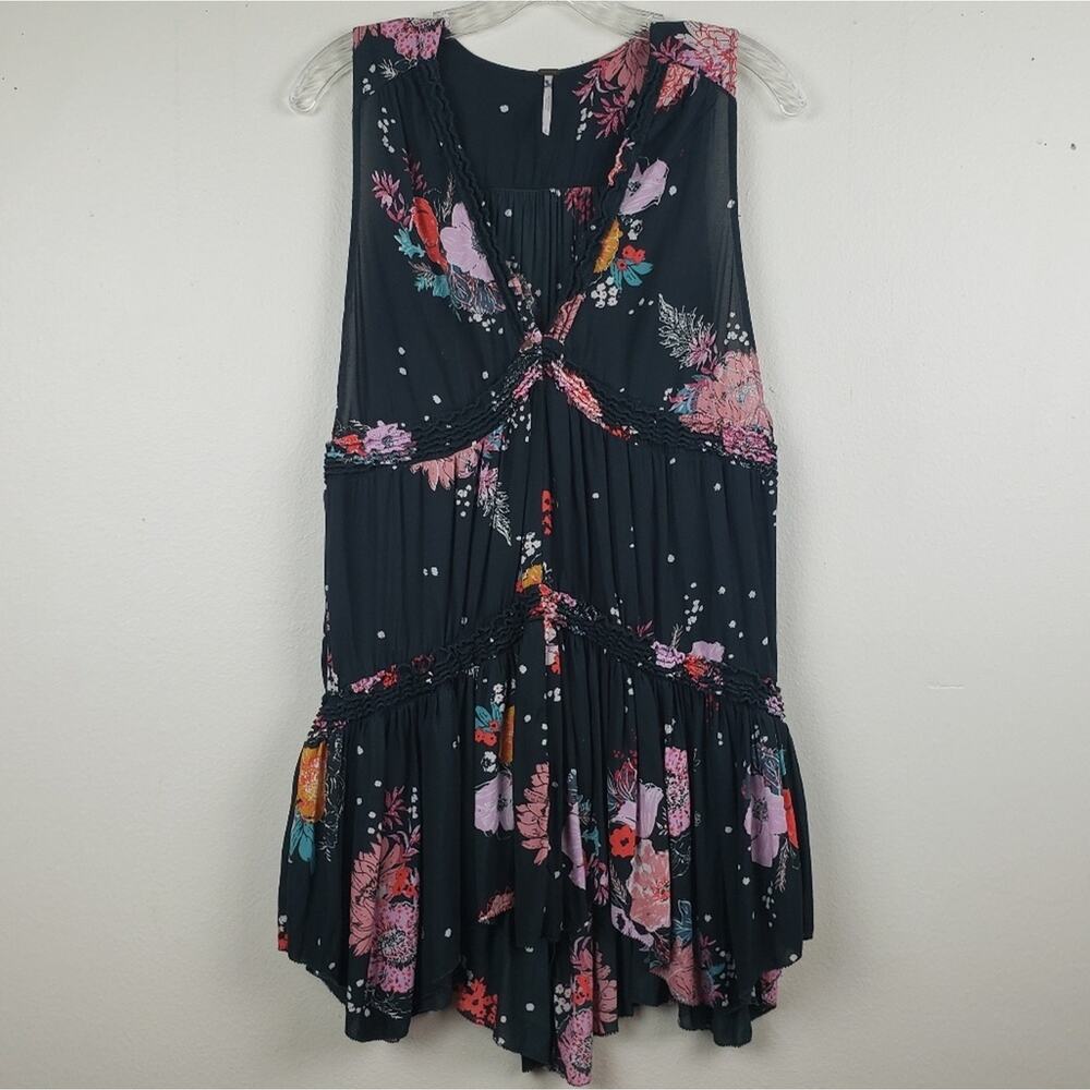 Free People | Long Floral Tank, Size Small